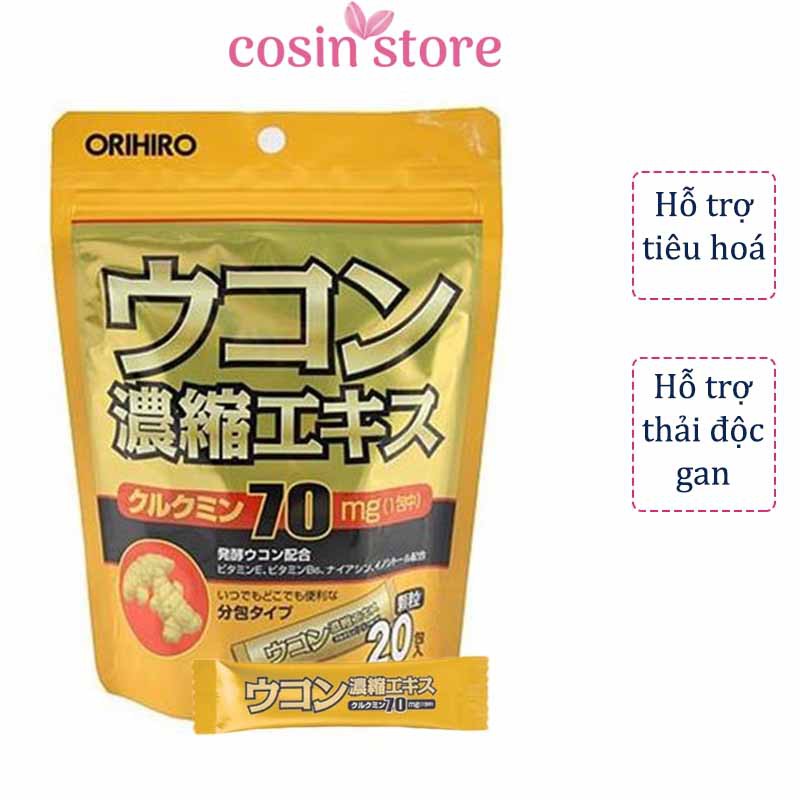 [Mã FMCGMALL giảm 8% đơn từ 250K] Tinh Bột Nghệ Orihiro 20 Gói Nhỏ - Hỗ Trợ Thải Độc Gan