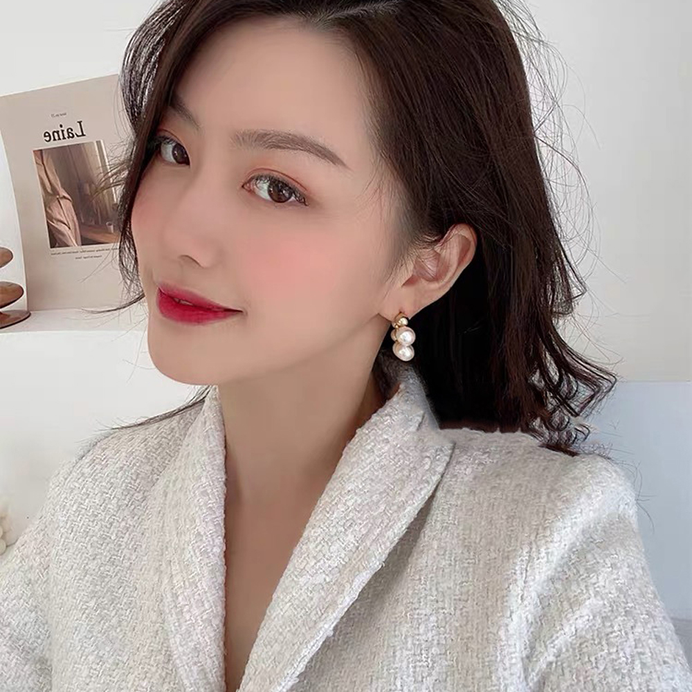 Khuyên Tai Tròn Đính Ngọc Trai Nhiều Màu S925