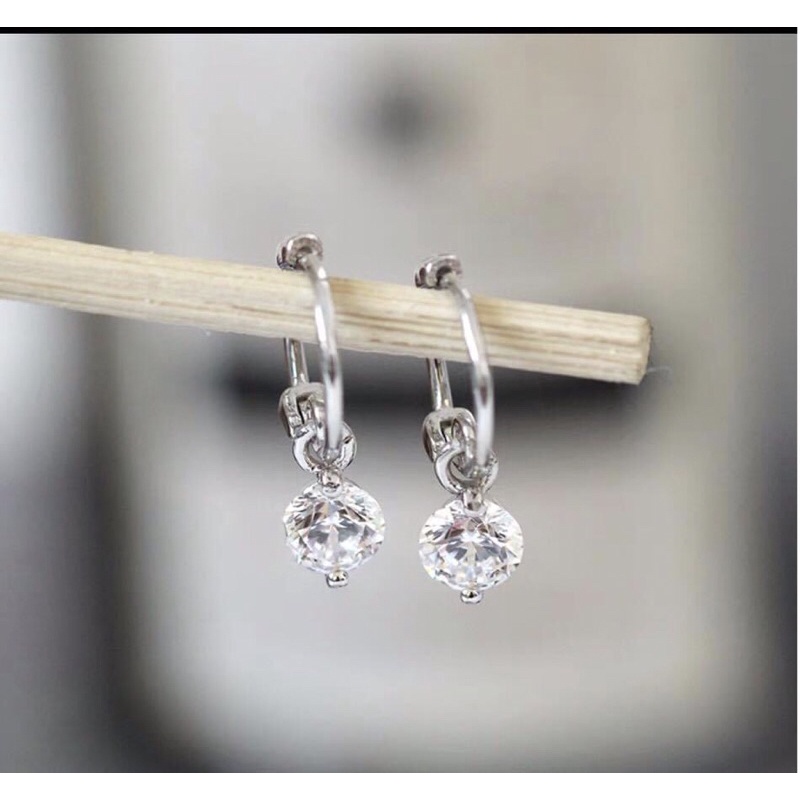 BÔNG TAI BẬP TREO ĐÁ NHỎ XINH - BẠC TA