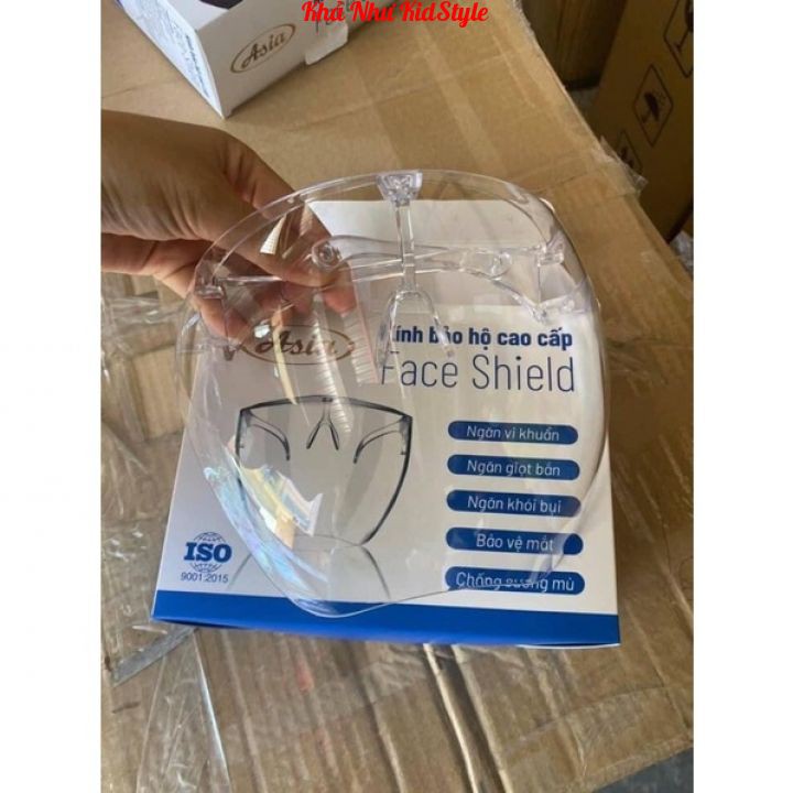 Kính bảo hộ cao cấp ASIA Face Shield chống giọt bắn, ngăn khói bụi, không đọng hơi thở, đã xử lý nano