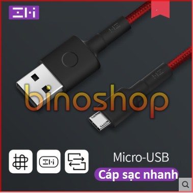 Cáp sạc nhanh Micro usb bọc Kevlar siêu bền Zmi - Xiaomi