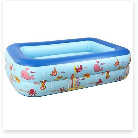 Bể bơi cho bé SALE ️ Bể Bơi 2 Tầng Hình Vuông Cho Bé, an toàn, dày dặn, đàn hồi tốt, không gây kích ứng 5588