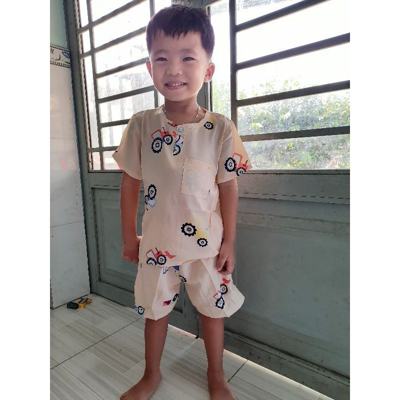 COMBO 3 BỘ- Đồ bộ lanh lụa cho bé trai