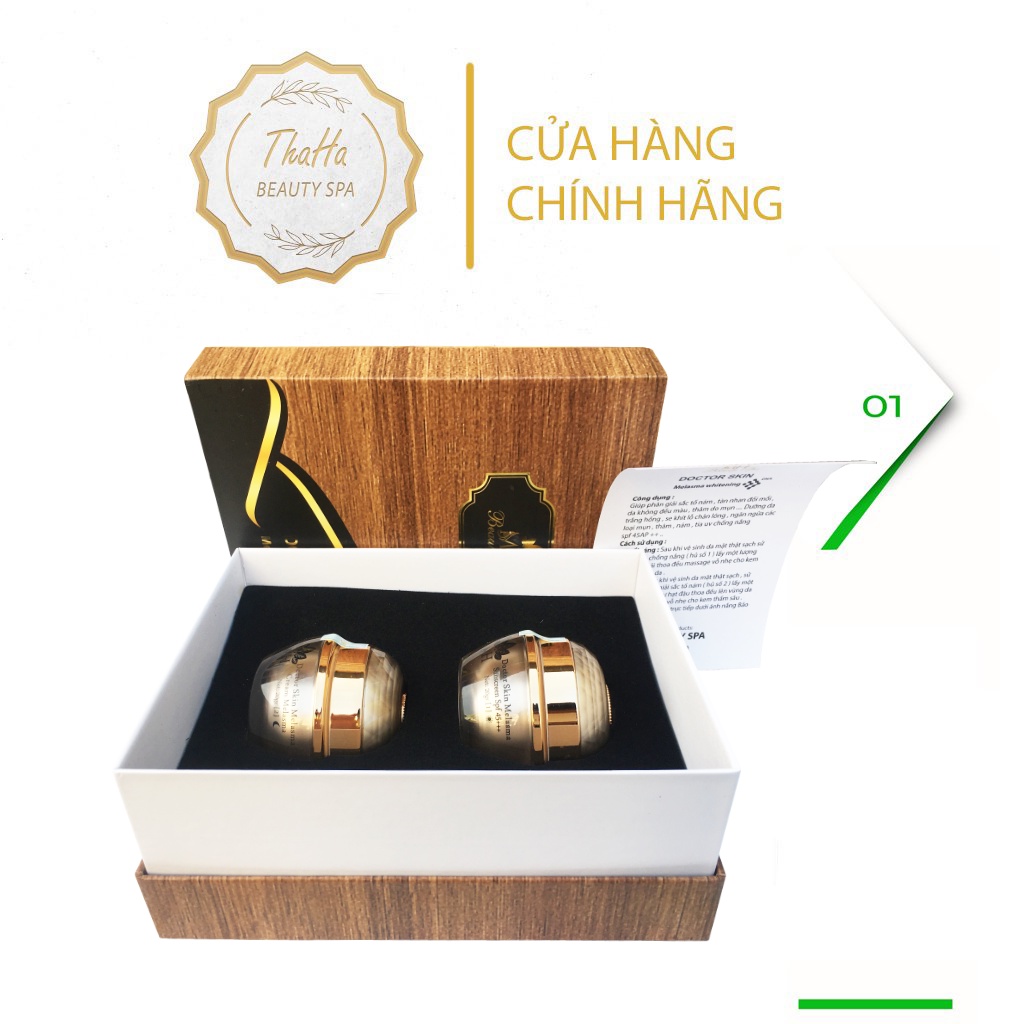 Bộ đôi DNA MH Beauty Spa, Bộ đôi Docter Skin giải sắc tố nám, tàn nhang, thâm mụn, dưỡng da trắng