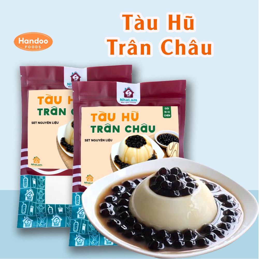 Set Tàu Hũ Trân Châu Đường Đen 10 Chén Lớn, Tàu Hủ Trân Châu Handoo Foods (Kèm Công Thức)