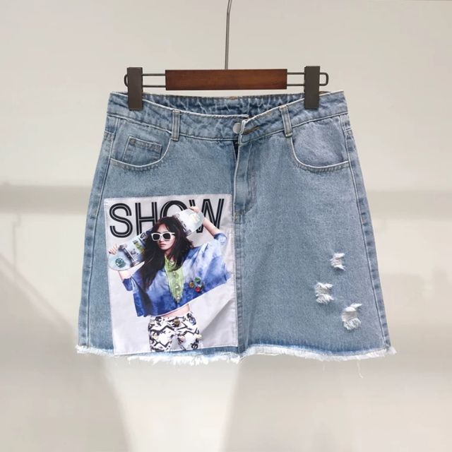 Chân váy jean cao cấp kèm áo | BigBuy360 - bigbuy360.vn