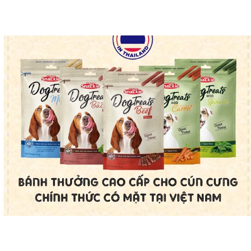 Bánh thưởng huấn luyện chó Dog treats 70g nhập khẩu Thái Lan