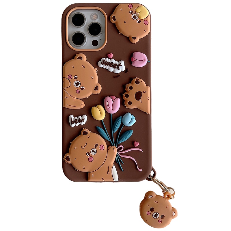 Ốp Điện Thoại Silicon Chống Sốc In Hình Hoa Tulip Hoạt Hình Dễ Thương Cho iPhone xr 13 12pro 11 xsmax