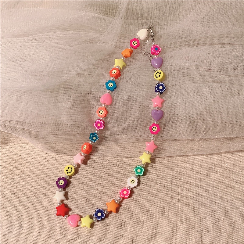 Vòng Cổ Choker Đính Hạt Ngọc Trai/Hoa/Ngôi Sao/Hoa Thời Trang Ngọt Ngào