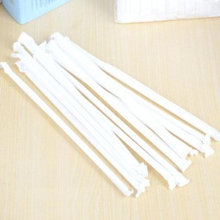 Ống hút giấy phi 6 có màng bọc màu trắng bịch 100 ống | Ống hút giấy giá rẻ | Ống hút giấy đồ uống trà cà phê
