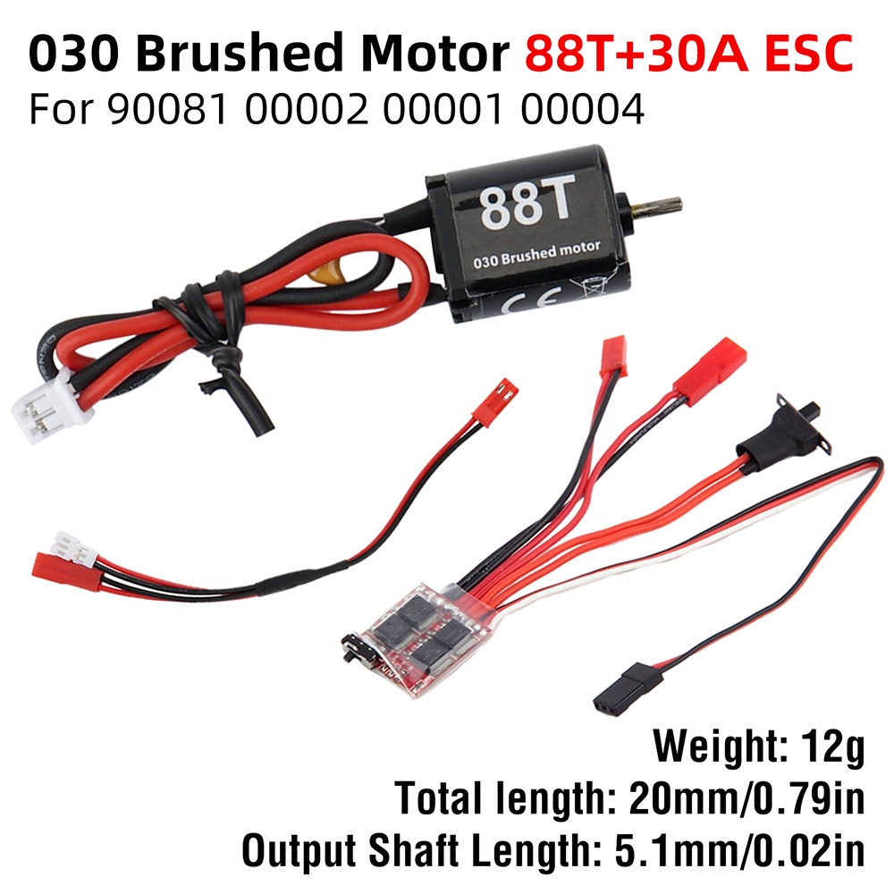 Bộ Động Cơ Chổi Than Scx24 Cho Xe Điều Khiển Từ Xa Axial Scx24 030 050 Esc 88T 66T 50T Tỉ Lệ 1 / 24