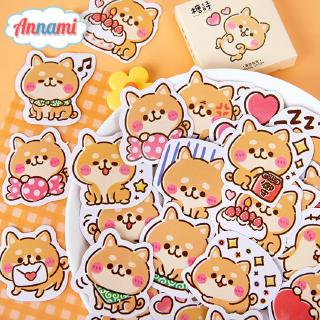 Set 45 Miếng Dán Hình Chó Shibainu Đáng Yêu Dùng Cho Trang Trí