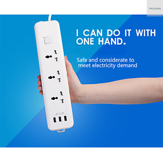Ổ Cắm Điện Có Dây Dài 3m 3 Cổng Usb