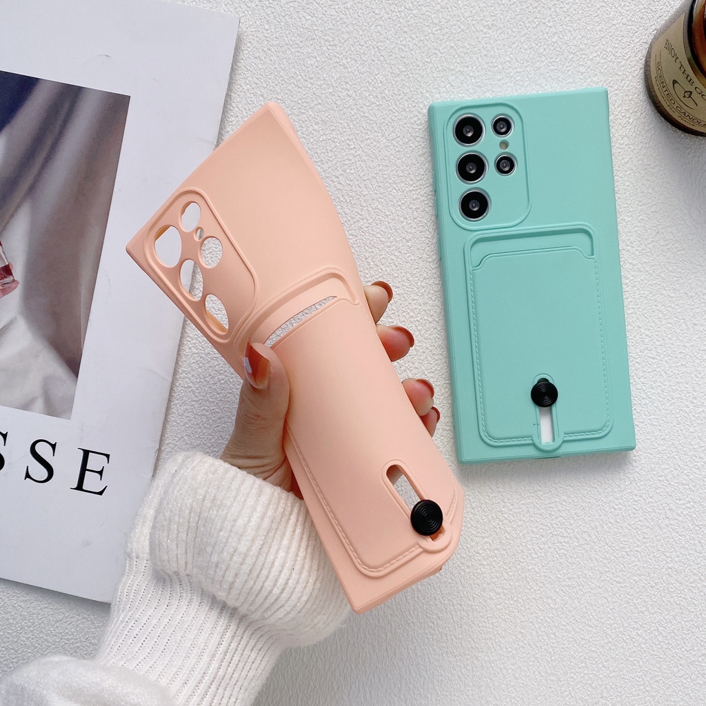 Ốp Điện Thoại TPU Chống Rơi Tích Hợp Ngăn Đựng Thẻ Cho Samsung S21 S20 FE S22 Plus Ultra