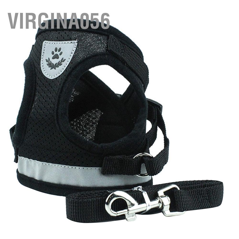 Virgina056 Chó cưng có thể điều chỉnh Dây xích bền an toàn Vest Ngực đeo cổ bằng vải