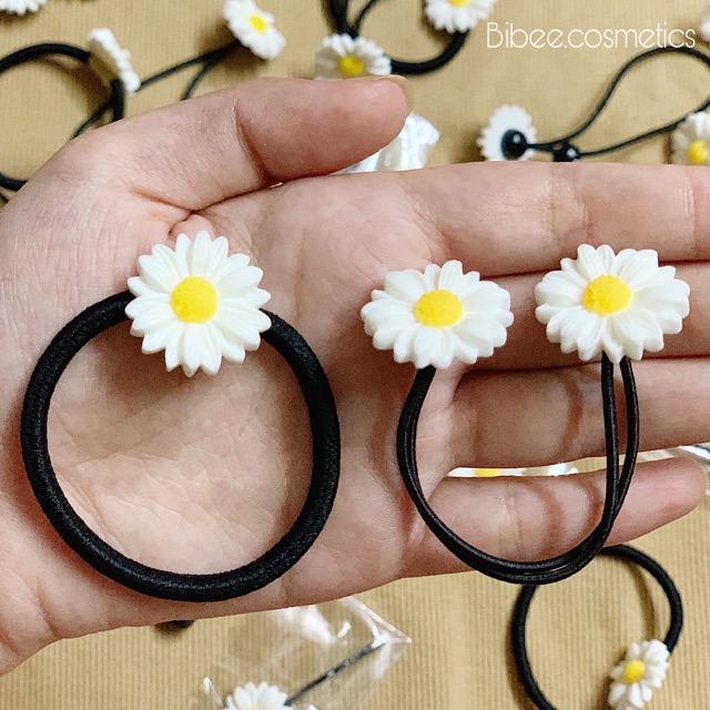 SET 2 cột tóc hoa cúc - gồm 1 cột 1 cúc và 1 cột 2 cúc