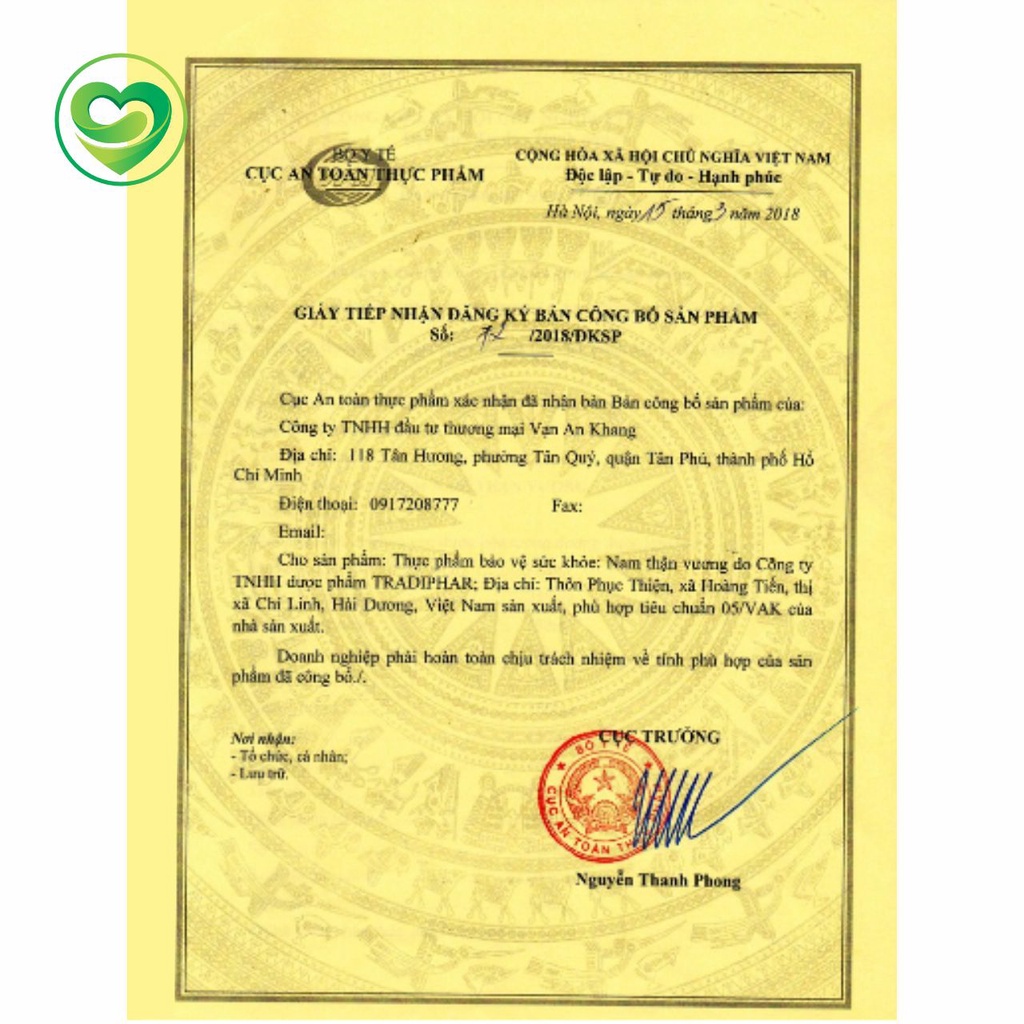 Tăng Cường Sinh Lý Nam Giới Nam Thận Vương Power VAK Giảm Xuất Tinh Sớm Bổ Thận Tráng Dương, Hộp 30 Viên