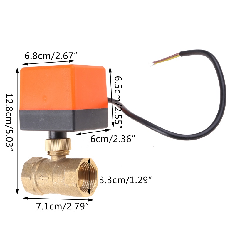 Van Động Cơ Điện DN25 AC 220V 2 Chiều 3 Dây Kèm Bộ Truyền Động