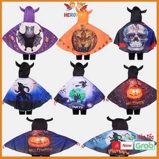 Áo Choàng Có Mũ Sừng Hóa Trang Halloween Cho Bé Trên 3 Tuổi