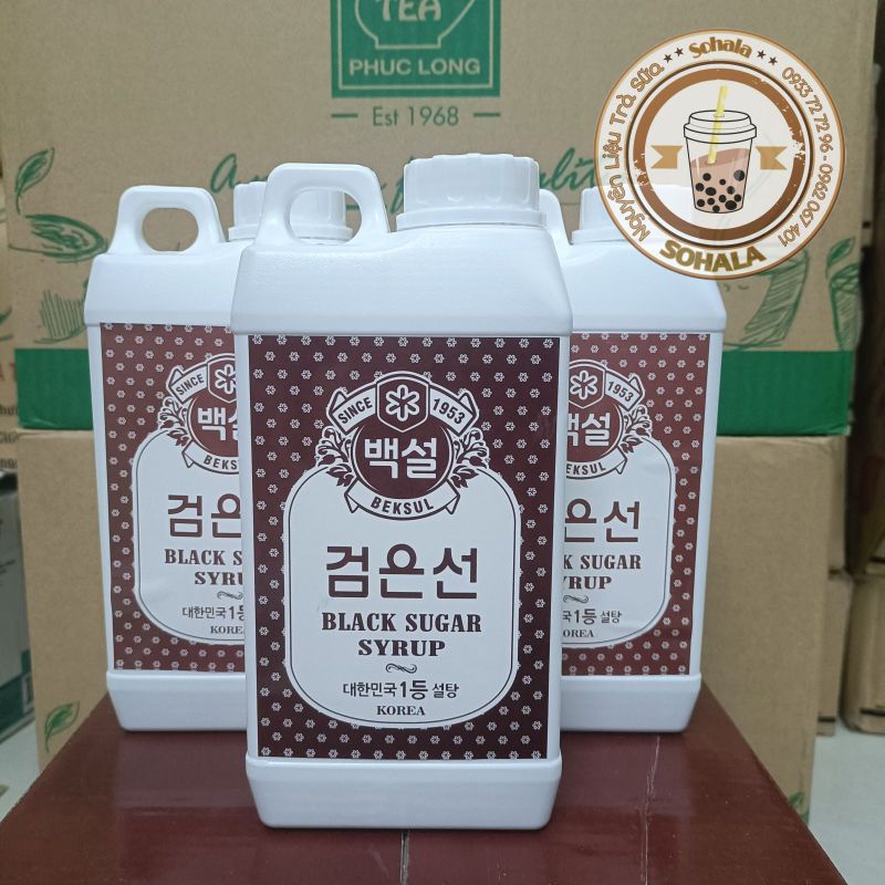 Siro Đường đen Hàn Quốc chai 1 lít