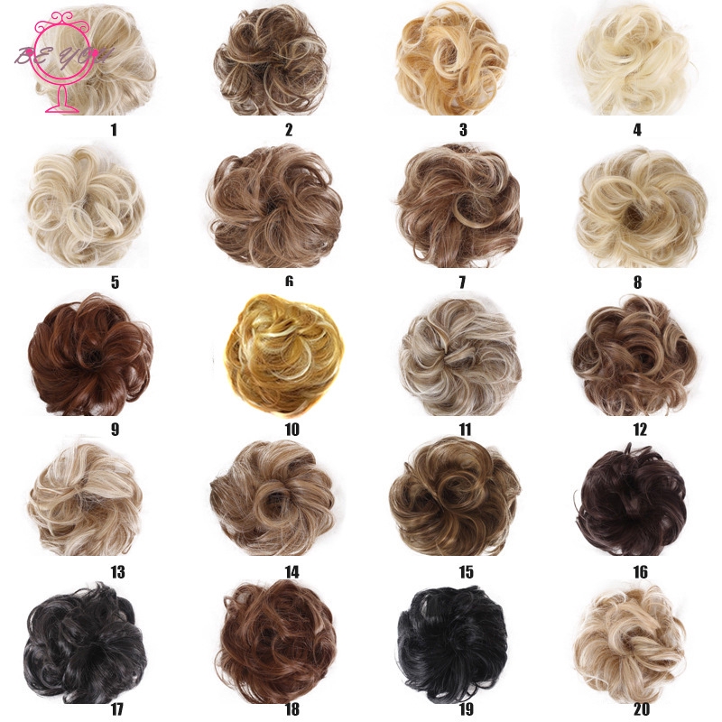 BY Easy to Wear Stylish Hair Scrunchies Naturally Messy Curly Bun Hair Extension