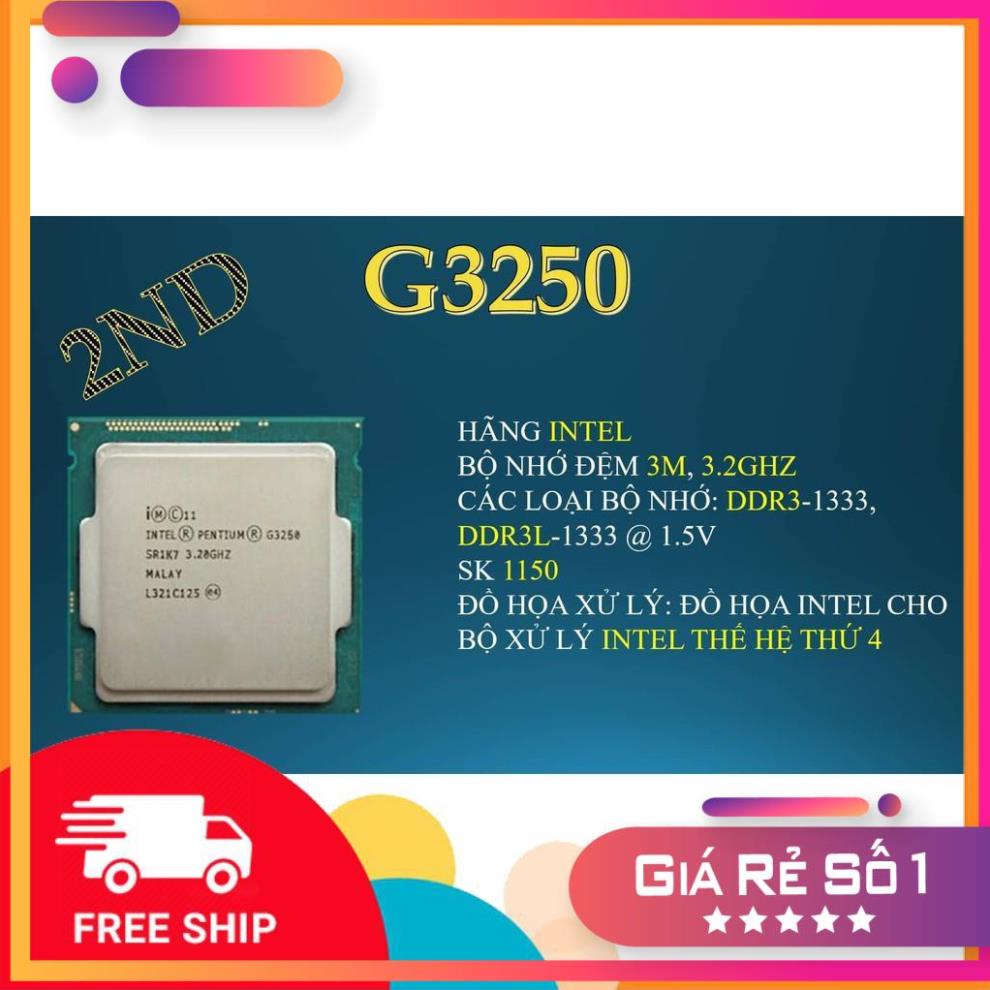 (A534) Bộ vi xử lý CPU Intel Pentium G3250 3.2GHz / 3MB / HD Graphics / Socket 1150