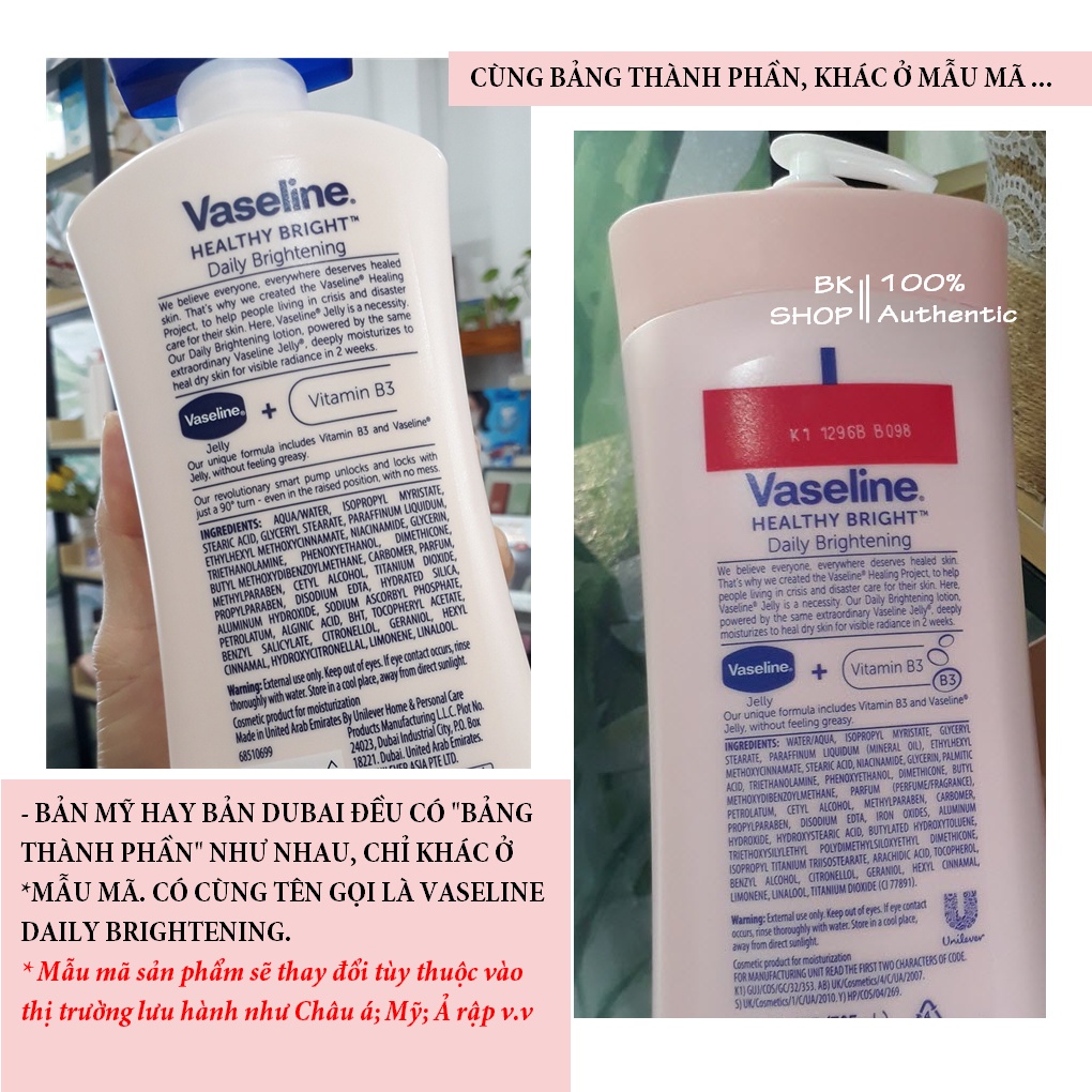 [COMBO] 3 Sản Phẩm Dưỡng Thể Vaseline - Kem Tắm Trắng Snow White Secret Key - Muối Tẩy Tế Bào Chết A Bonne
