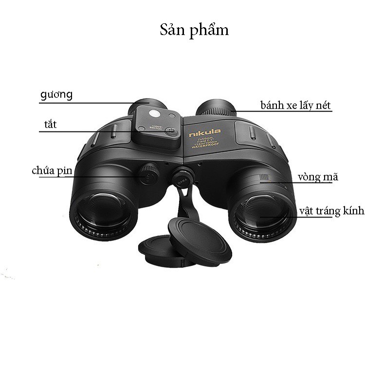 Ống nhòm đôi thấu kính poroo hệ lăng kính BAK4 NIKURA 7x50