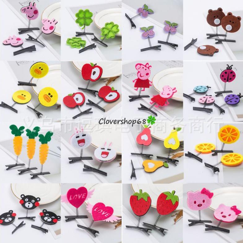 Kẹp tóc lò xo trái cây, động vật xinh xắn - Phụ kiện tóc dễ thương cho bé Molangshop