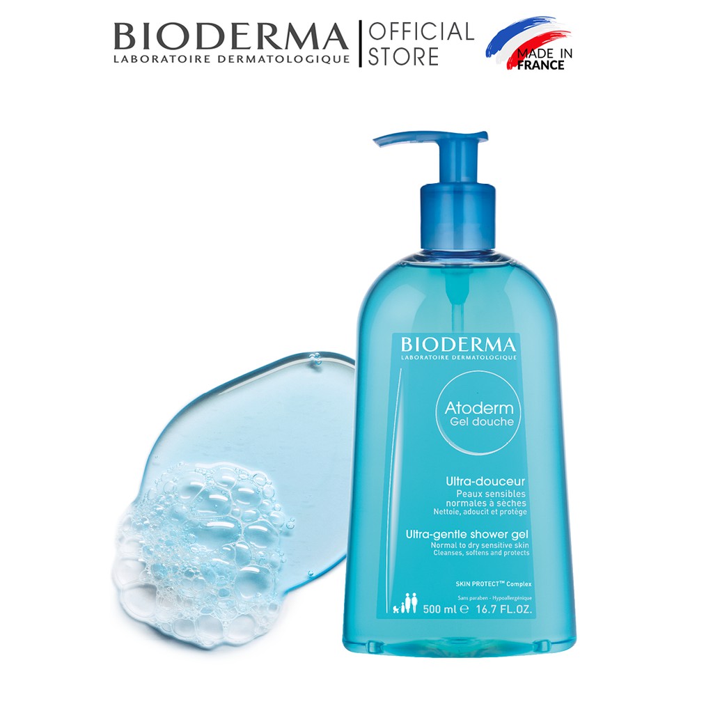 [Mã FMCGMALL -8% đơn 250K] Gel làm sạch dịu nhẹ cho da khô nhạy cảm Bioderma Atoderm Gel Douche - 500ml