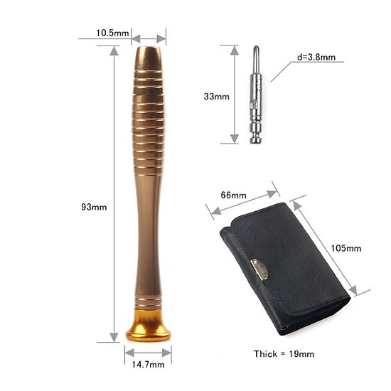 Bộ tua vít sửa điện thoại mắt kính đa năng screwdriver 25 đầu - Thép chrome không gỉ, chống trượt