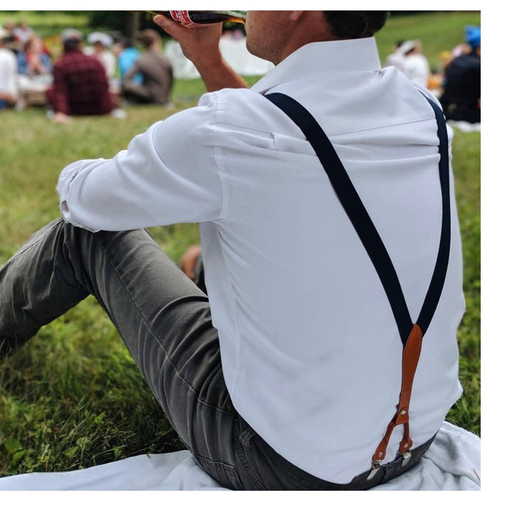 Dây đai chữ Y 2.5cm 6 kẹp kết da có 5  màu lựa chọn  trung niên Giangpkc 2022 Phụ kiện cưới Giang