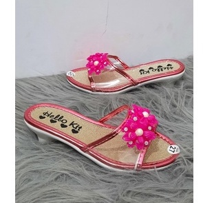 DÉP GUỐC ĐÍNH HOA BÉ GÁI CAO 4CM , Quai Trong Mềm Mại, Đế PU Chắc Chắn