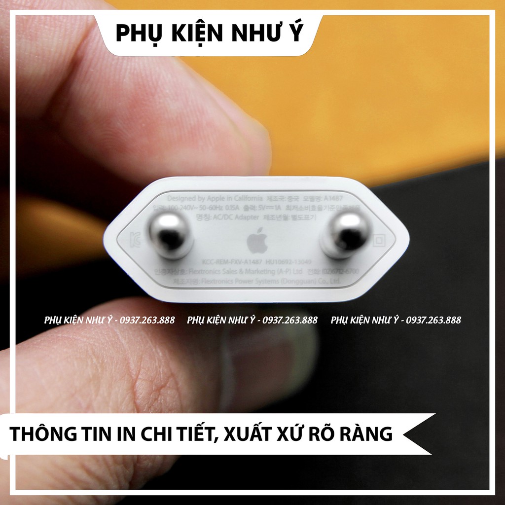 Bộ Sạc IP 6/6s/7/8/X Bóc Máy - Hàng Zin 100% Chính Hãng - Bảo Hành 12 Tháng Lỗi 1 Đổi 1.