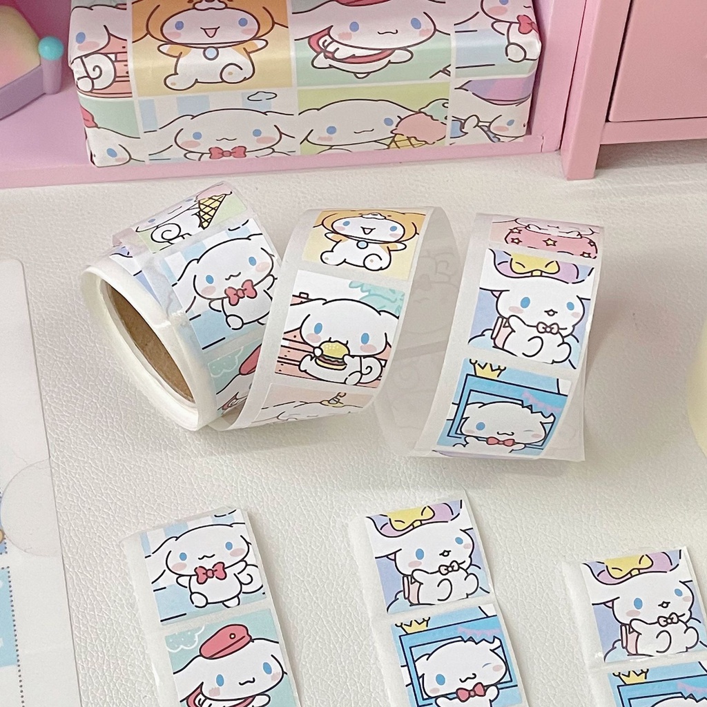 SANRIO Miếng Dán Trang Trí Sổ Tay Hình Quỷ Hoạt Hình Dễ Thương