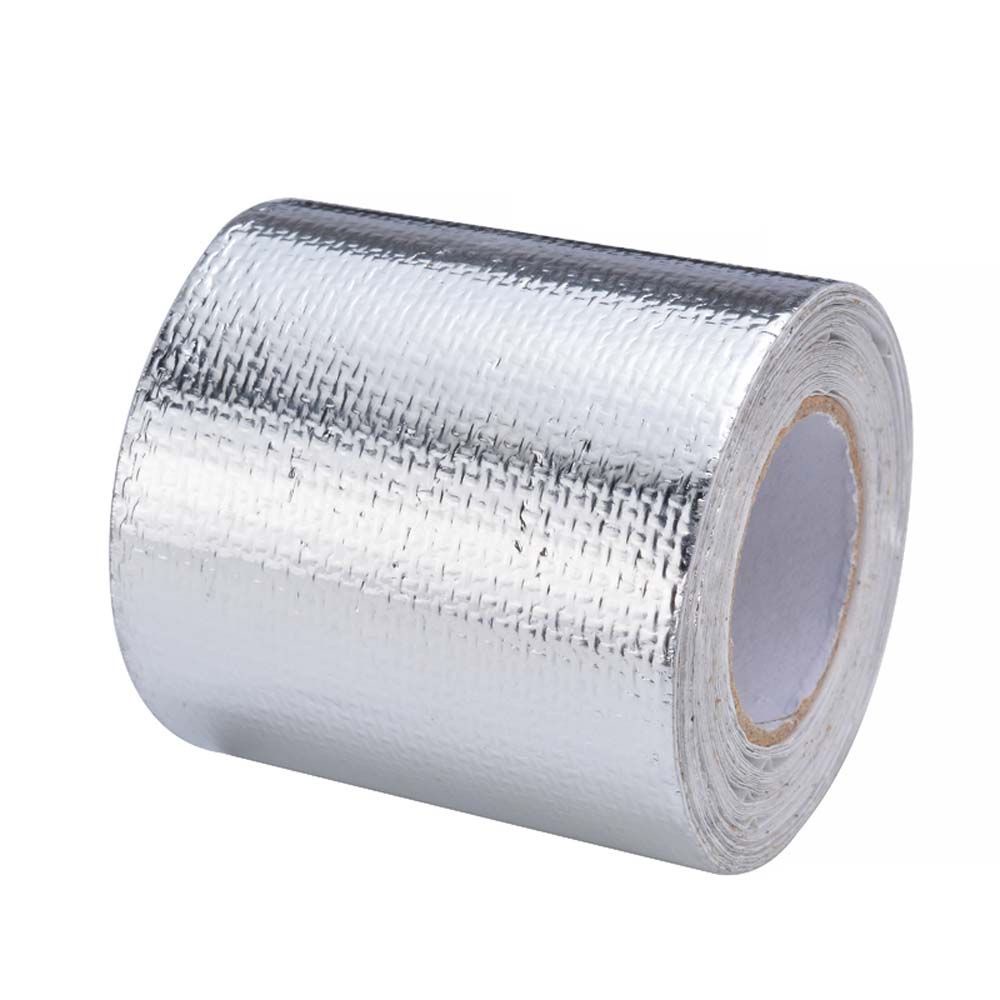 Cuộn băng bằng sợi thủy tinh cách nhiệt chống cháy màu bạc dài 5m chuyên dụng cho xe hơi / xe máy