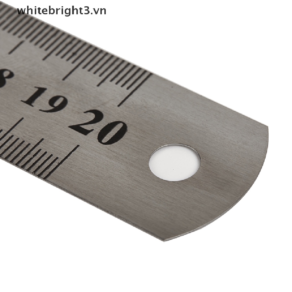 Thước đo hai mặt bằng thép không gỉ 15-30cm tiện dụng