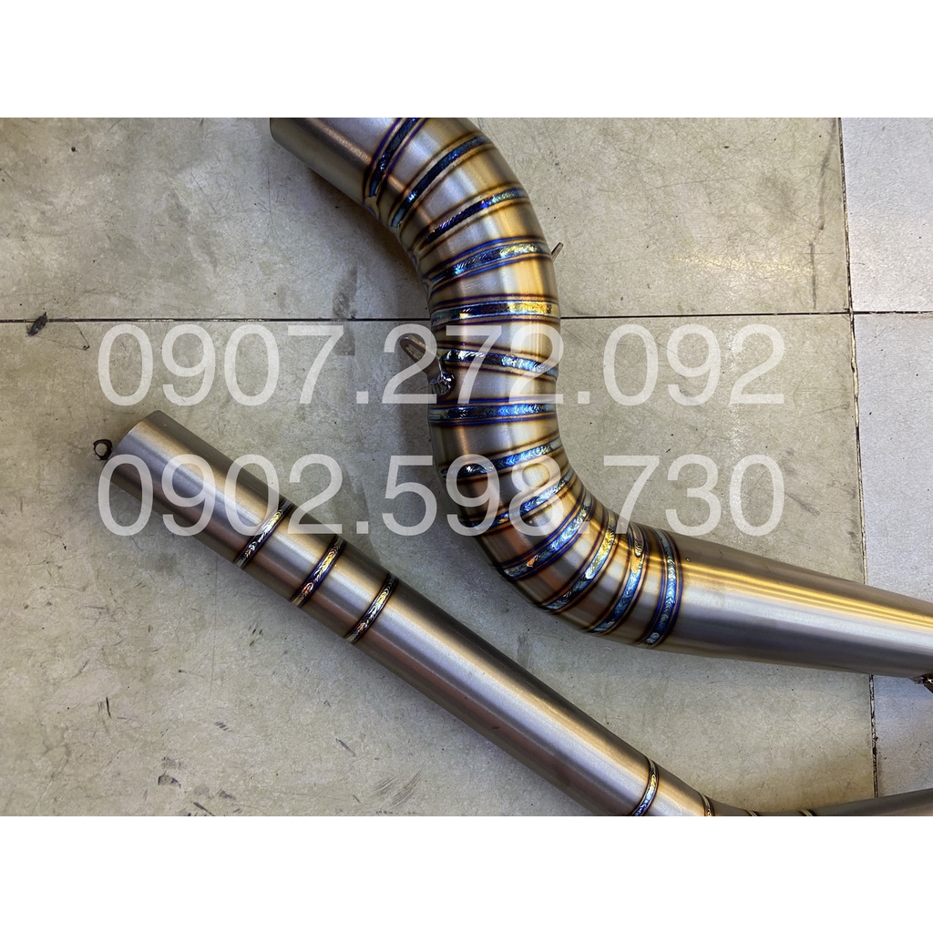 Cổ pô tăng titan XỊN gắn PÔ lon PHI 32 & 35-38-51mm 2 khúc FROM NHỔNG dành cho winner/sonic/exciter/raider/satria
