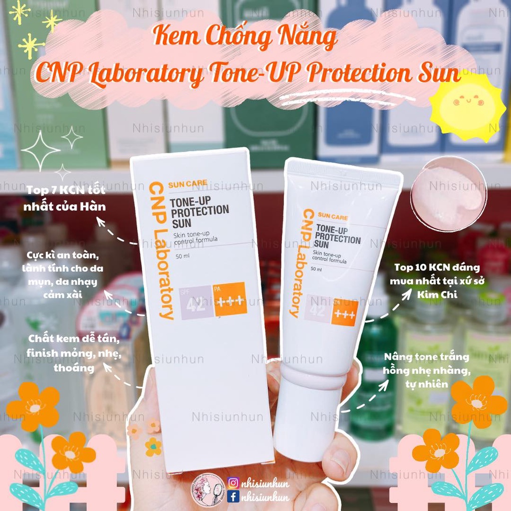 Kem chống nắng CNP Laboratory Tone - up Protection Sun SPF 42/PA +++N