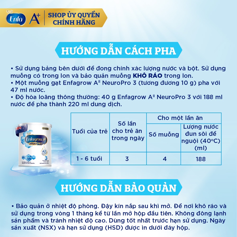 Sữa Bột Enfagrow A2 Neuro Pro Số 3 - Lon 350 Gram Màu Trắng