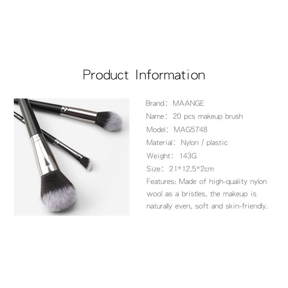 [chính hãng] Bộ 20 cọ trang điểm highlight cao cáp MAANGE - hàng xịn xò