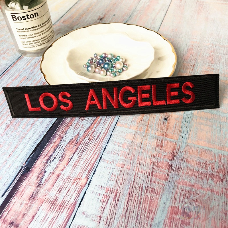☸ The City - Sticker Ủi Thêu Chữ New York / Paris / Los Angeles ☸ 1 Sticker Ủi Thêu Hình Huy Hiệu