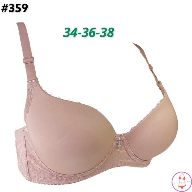 Áo ngực trơn mút vừa 3cm cài sau CUP B MS359