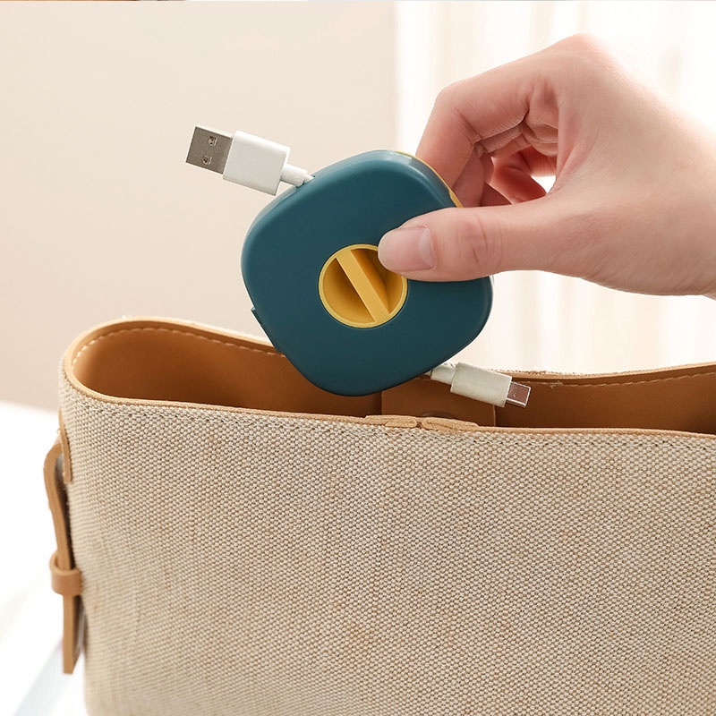 Hộp Tròn Đựng Dây Cáp Sạc Đa Năng Tiện Dụng