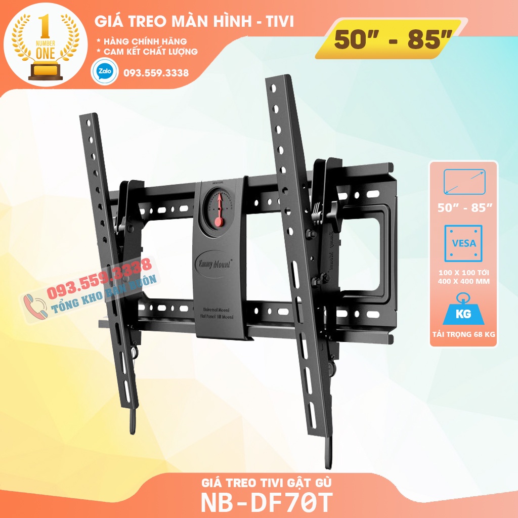 Giá Treo Tivi Gật Gù NB DF70T 50 - 55 - 65 - 75 - 85 Inch - Khung Treo Tivi Điều Chỉnh Góc Nghiêng