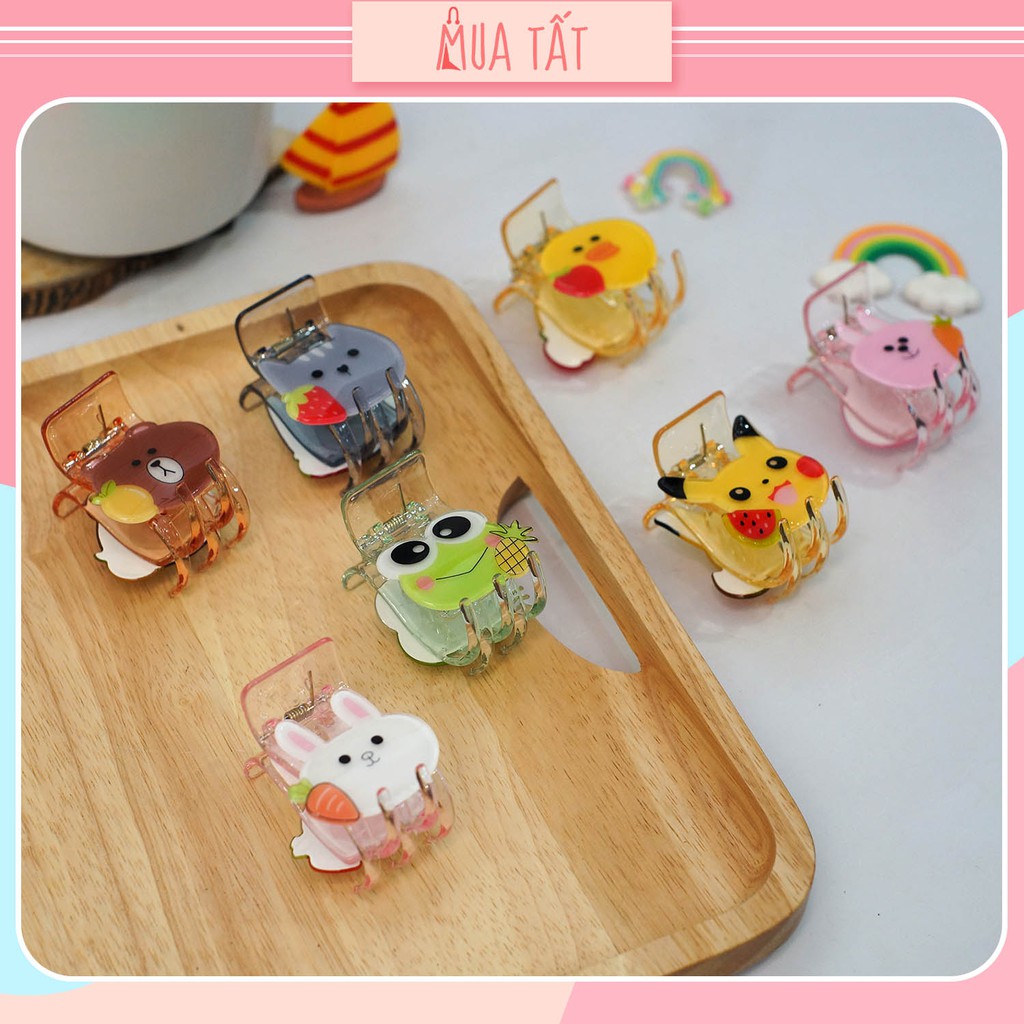 Kẹp càng cua 3 răng, 5 răng Mua Tất hình thú nhiều mẫu (chọn mẫu) (muatatshop)