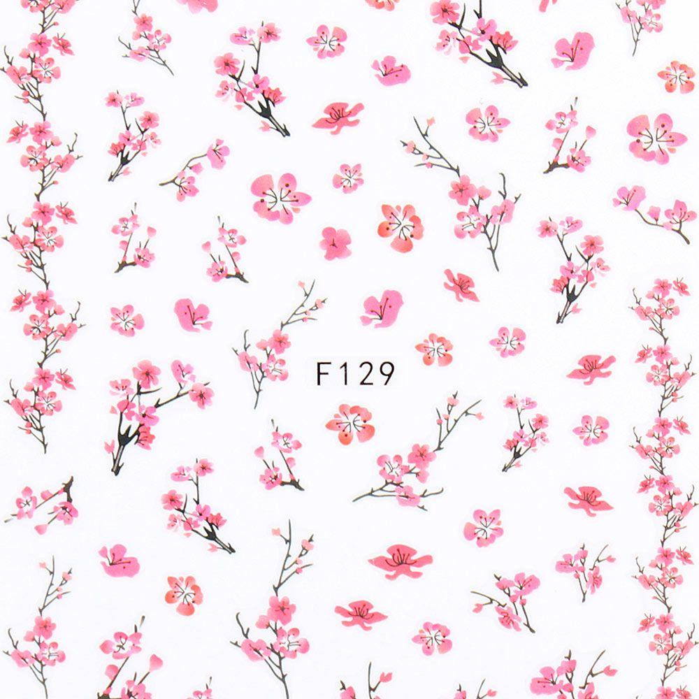 Miếng Dán Trang Trí Móng Tay Họa Tiết Hoa Xinh Xắn DIY