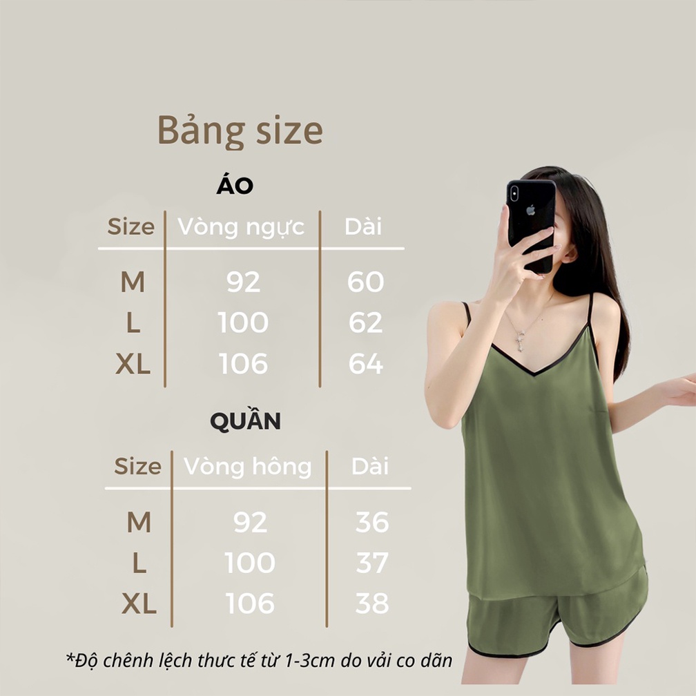Bộ đồ ngủ nữ 2 dây Timo cao cấp chất cotton lụa đẹp mặc nhà form rộng quần ngắn dễ thương, sexy BNN005