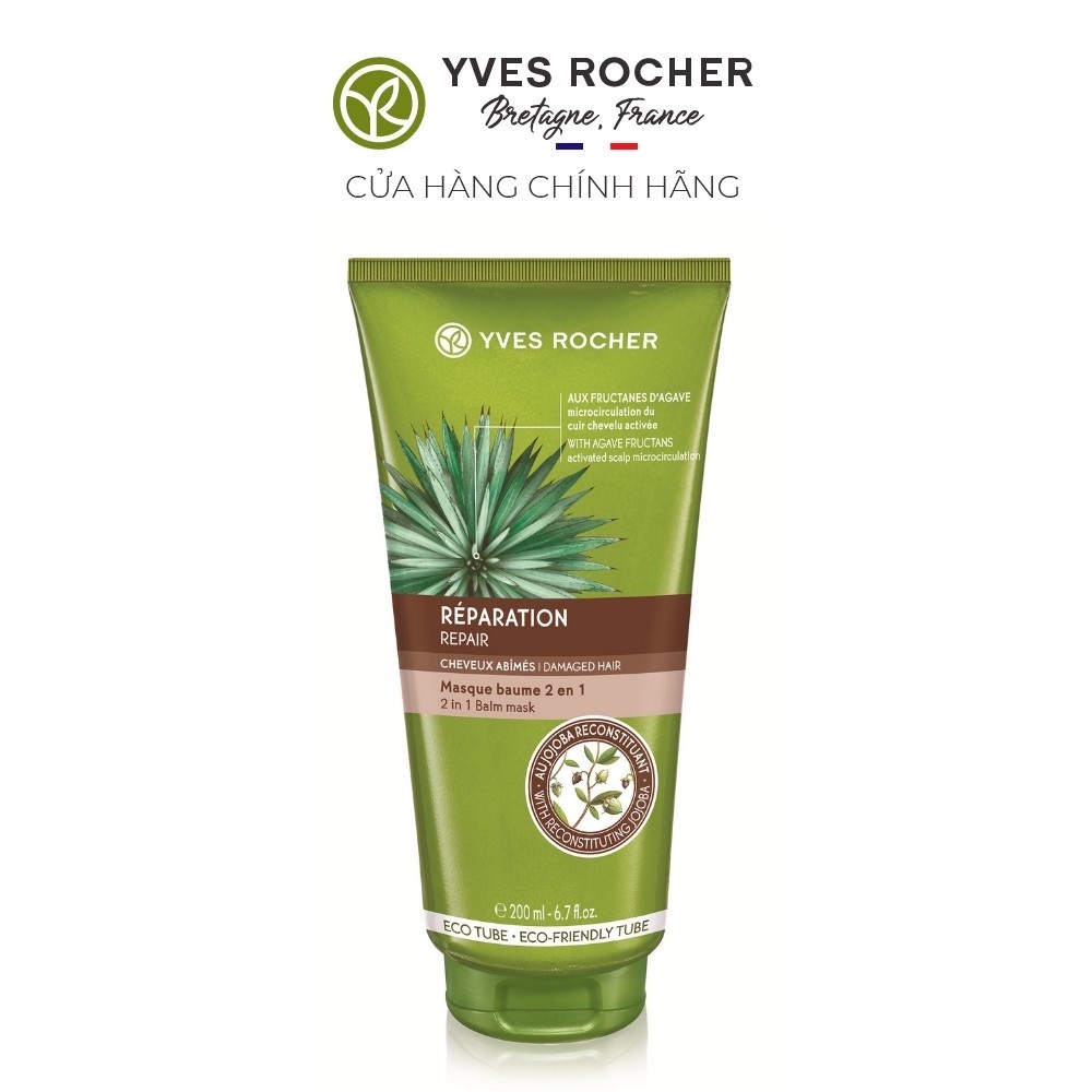 Mặt Nạ Chăm Sóc Tóc Phục Hồi Dạng Balm 2 Trong 1 Yves Rocher Repair 2 In 1 Balm Mask 200ml