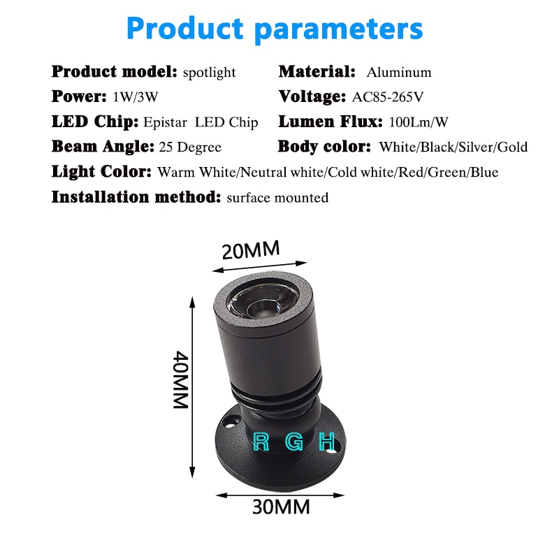 1w 3W Mini Spotlight Đèn Trần Led Âm Trần Đèn Downlight Trang Sức Tủ Đèn Bao Gồm Led Driver